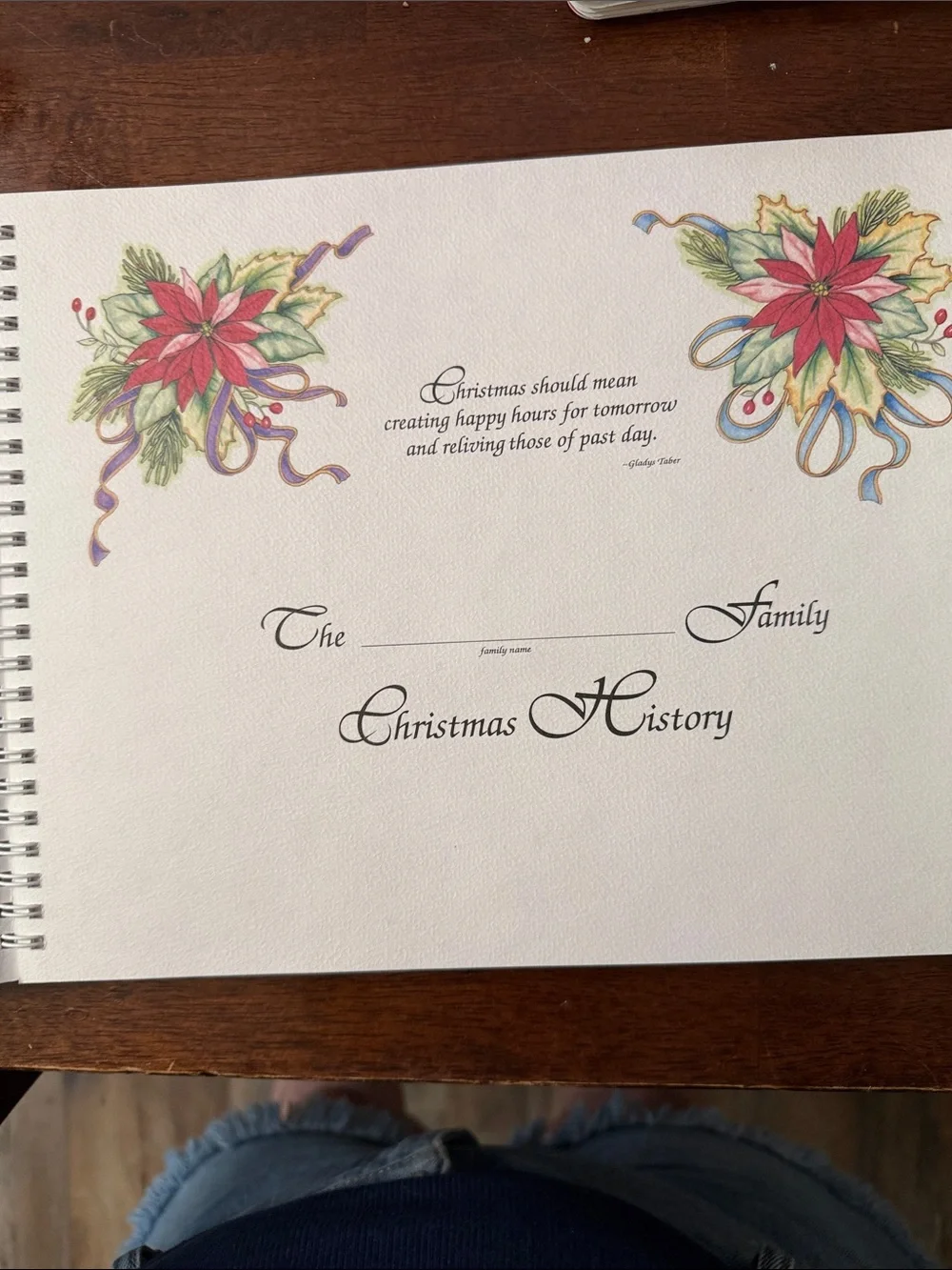 Holiday Memories Keepsake Book with Red & Green Wreath Cover